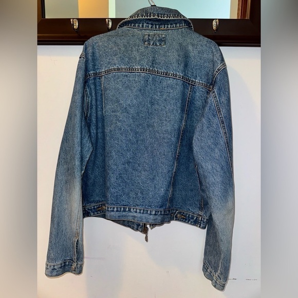 Express Bleus Vintage Blue Jean Jacket Size Large - Picture 10 of 10